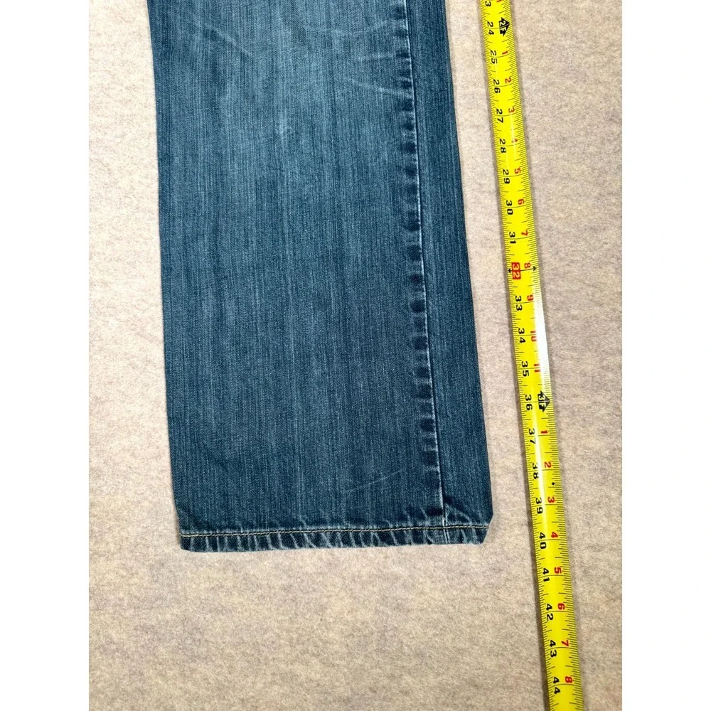 Levis 501 Straight Fit Jeans Mens 36x30 Blue‎ Whiskering Denim Cotton Button Fly